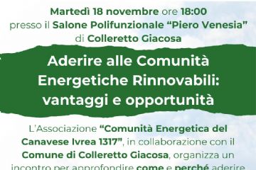 &quot;Cos&#39;&#232; la Comunit&#224; Energetica - CER&quot; - serata incontro del 18/11/2025